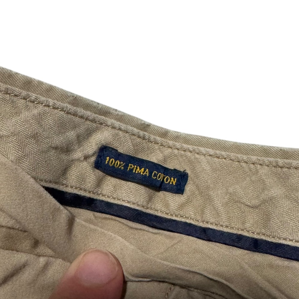 Polo Ralph Lauren Straight Fit 100% Pima Cotton Tan/Khaki Shorts Men's 40 FLAW - Picture 6 of 11
